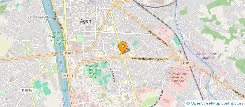 localisation de l'entreprise LA JEUNESSE OUVRIERE DU 47  AGEN