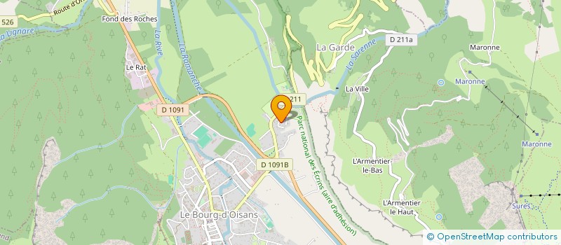 localisation de l'entreprise LA JOUBARBE  LE BOURG-D'OISANS