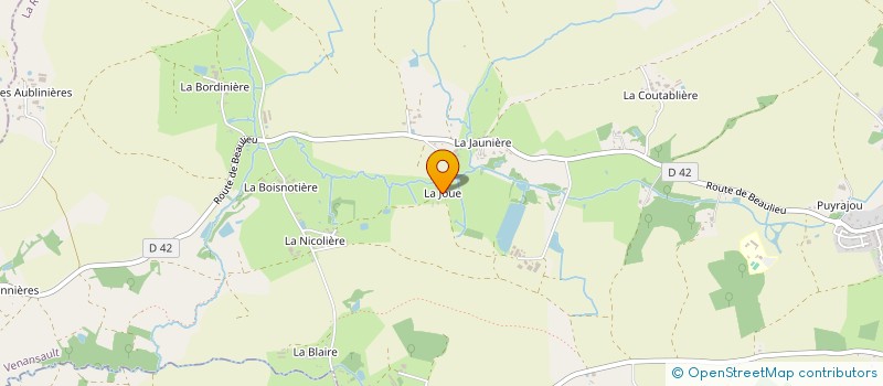 localisation de l'entreprise LA JOUE  VENANSAULT