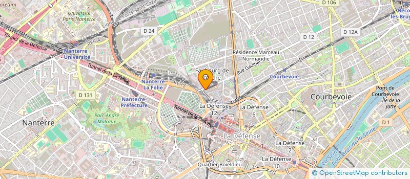 localisation de l'entreprise LA JOUTE DE VINCI à COURBEVOIE