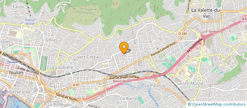 localisation de l'entreprise LA JOUVENCE  TOULON