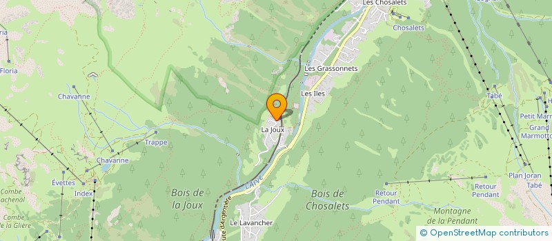 localisation de l'entreprise LA JOUX COLLECTIF à CHAMONIX-MONT-BLANC