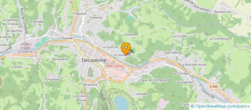 localisation de l'entreprise LA JOYEUSE PETANQUE LIVINHACOISE  LIVINHAC-LE-HAUT