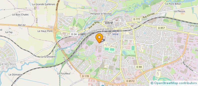 localisation de l'entreprise LA JUBAUDIERE  VITRE