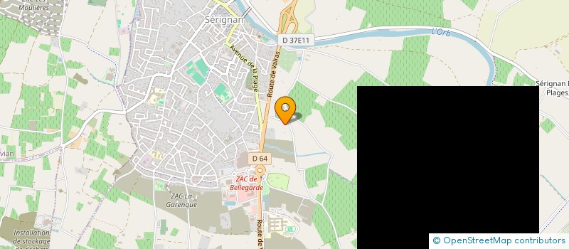 localisation de l'entreprise LA JUMENT VERTE  SERIGNAN