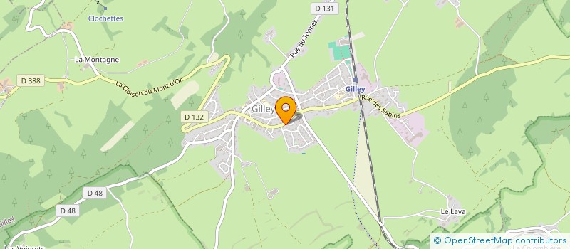 localisation de l'entreprise LA JURASSIENNE DU BOIS COMTOIS  GILLEY