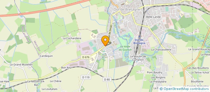 localisation de l'entreprise LA KALEDONYLE à DOL-DE-BRETAGNE