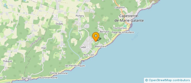localisation de l'entreprise LA KAZAJAM à CAPESTERRE DE MARIE GALANTE