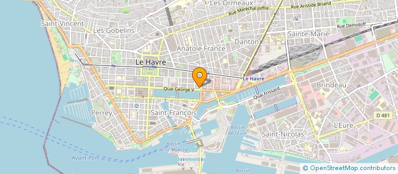 localisation de l'entreprise LA KIFFANCE  LE HAVRE