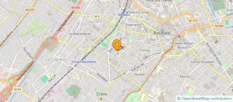 localisation de l'entreprise LA KINOISE à ROUBAIX