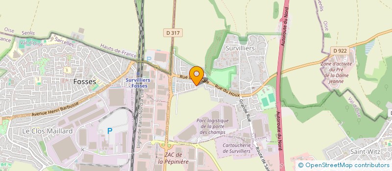 localisation de l'entreprise LA KINOISE  SURVILLIERS