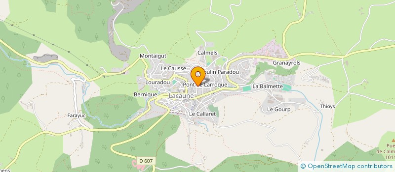 localisation de l'entreprise LA LACAUNAISE ESCANDE PISTRE & CIE à LACAUNE