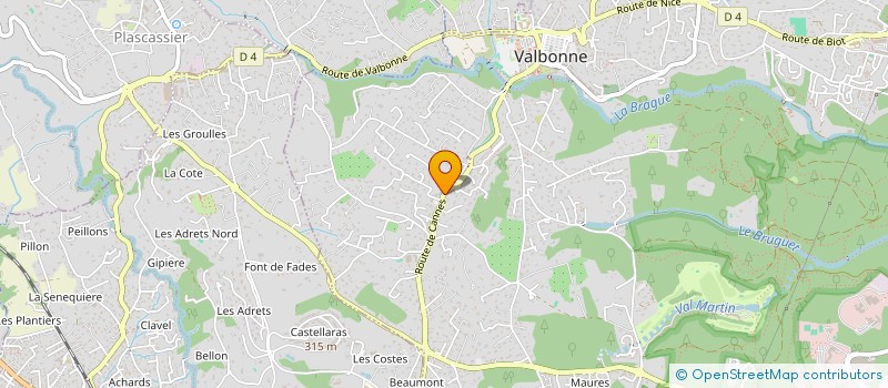 localisation de l'entreprise LA LAGUNE  VALBONNE