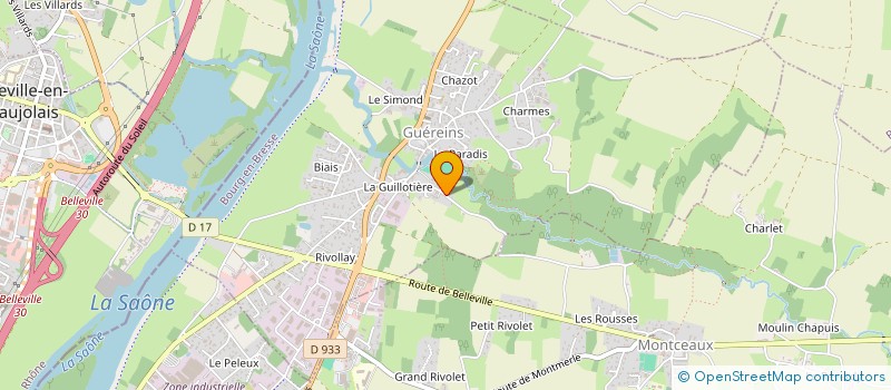 localisation de l'entreprise LA LAGUNE  ARS-SUR-FORMANS