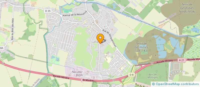 localisation de l'entreprise LA LALLINOISE  LALLAING