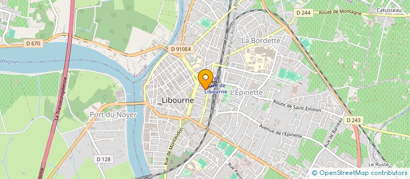 localisation de l'entreprise LA LAMPROIE BLEUE  LIBOURNE