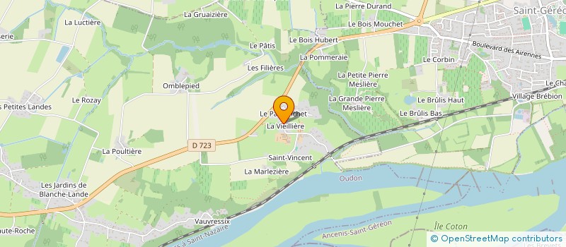 localisation de l'entreprise LA LANDROUILLERE à COUFFE