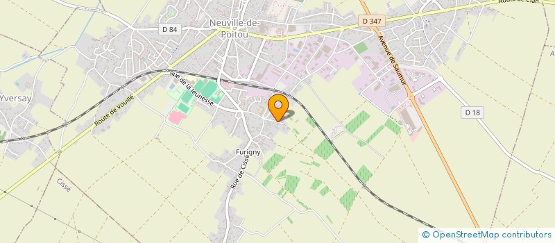 localisation de l'entreprise LA LANTERNE VERTE  NEUVILLE-DE-POITOU