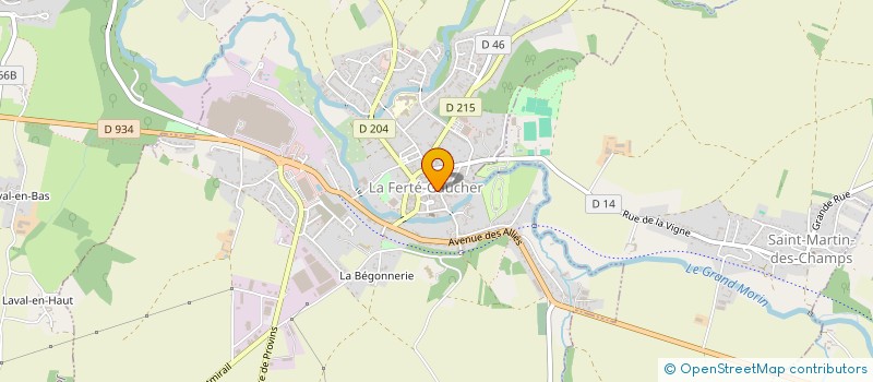 localisation de l'entreprise LA LAVANDERIE D'EPERNAY  LA FERTE-GAUCHER