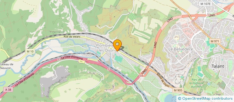 localisation de l'entreprise LA LAVANDIERE  PLOMBIERES-LES-DIJON