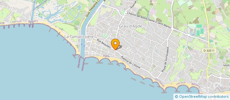 localisation de l'entreprise LA LAVANDIERE DU SOLEIL à AGDE