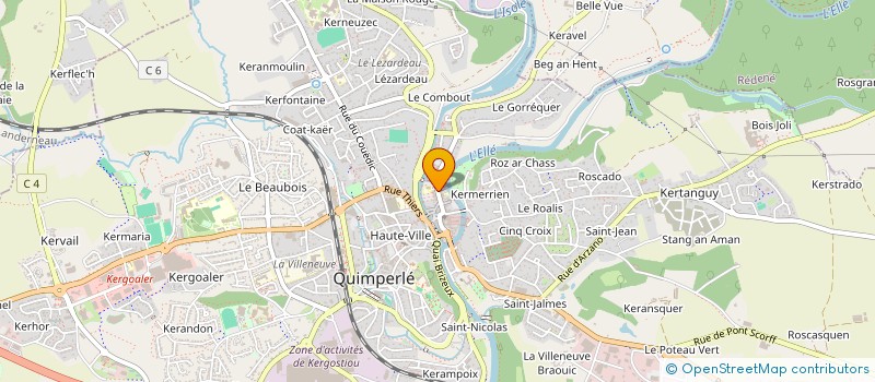 localisation de l'entreprise LA LAVERIE D'EN BAS à QUIMPERLE