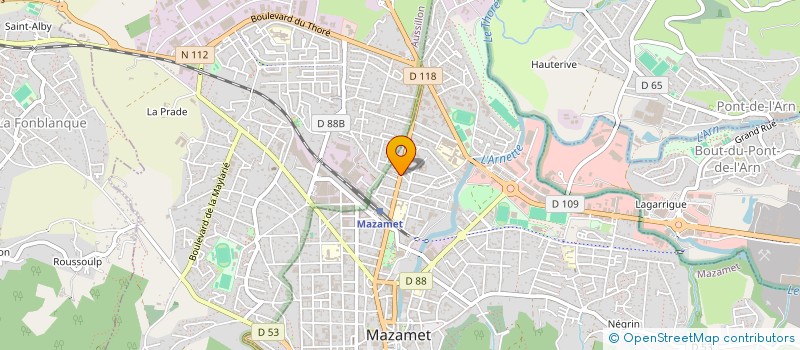 localisation de l'entreprise LA LAVERIE MAZAMETAINE à MAZAMET