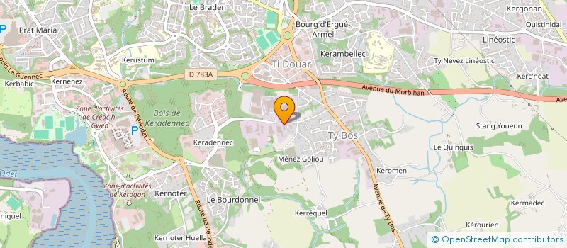 localisation de l'entreprise LA LEGUMIERE à QUIMPER