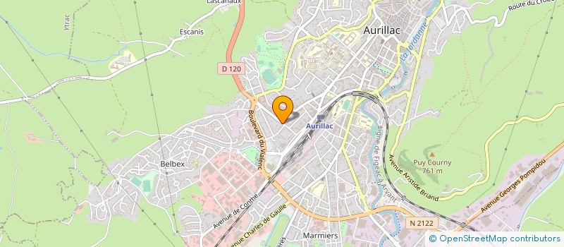 localisation de l'entreprise LA LENTILLE BLONDE à AURILLAC