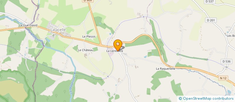 localisation de l'entreprise LA LENTILLIERE à LALACELLE