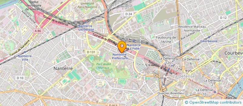 localisation de l'entreprise LA LETTRE DU BLANCHIMENT à NANTERRE