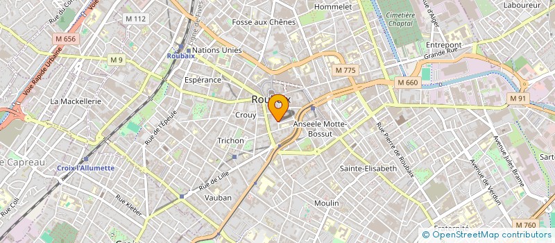localisation de l'entreprise LA LETTRE NOUVEAUX PRODUITS NOUV MARCHES à ROUBAIX