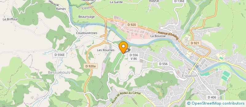 localisation de l'entreprise LA LIANE DE ROSE  ESPALION