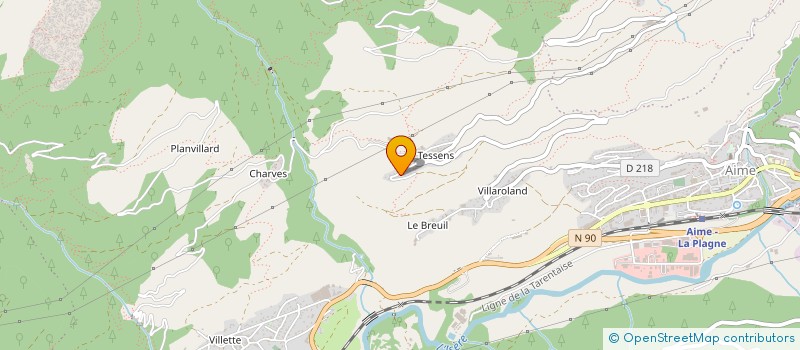 localisation de l'entreprise LA LIBRAI'BULLES ADELINE BES  AIME-LA-PLAGNE