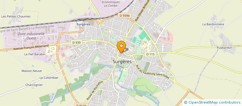 localisation de l'entreprise LA LIBRAIRIE DES THES  SURGERES