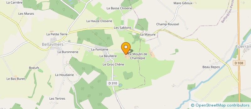 localisation de l'entreprise LA LICORNE à BELLAVILLIERS