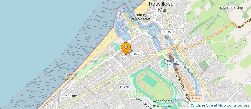 localisation de l'entreprise LA LICORNE à DEAUVILLE