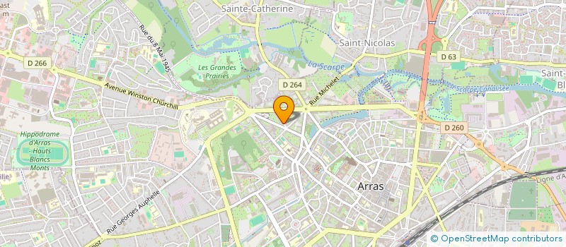 localisation de l'entreprise LA LICORNE à ARRAS