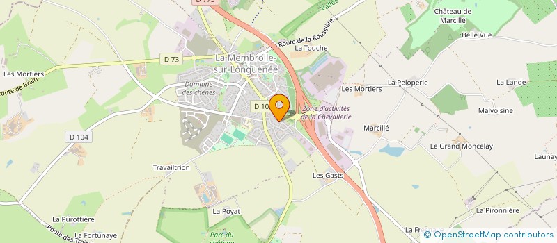 localisation de l'entreprise LA LICORNE ANGEVINE  LONGUENEE-EN-ANJOU