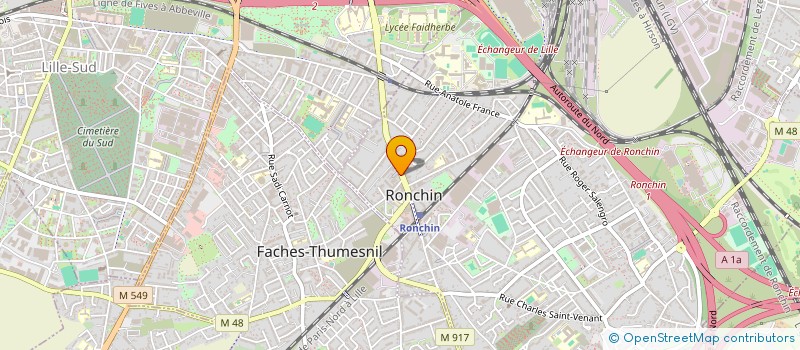 localisation de l'entreprise LA LIGNE  RONCHIN