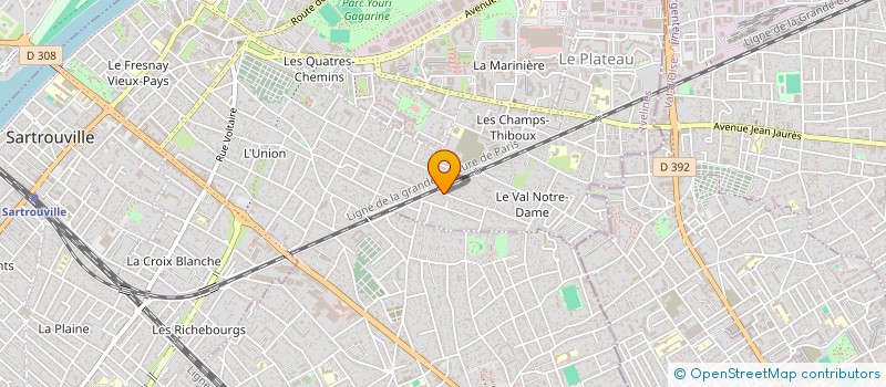 localisation de l'entreprise LA LIGNE VERTE  SARTROUVILLE