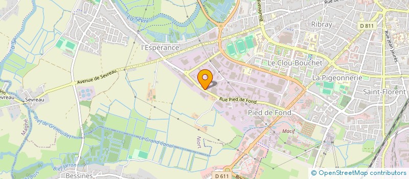 localisation de l'entreprise LA LIGUE DE L'ENSEIGNEMENT DES DEUX-SEVRES  NIORT