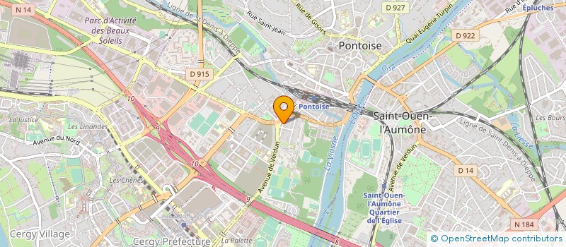 localisation de l'entreprise LA LIGUE DE L'ENSEIGNEMENT - FEDERATION DU VAL D'OISE  OSNY