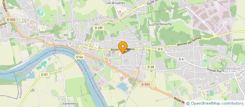 localisation de l'entreprise LA LIGUE DE LA GRENOUILLE à TREVOUX