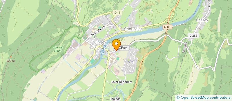 localisation de l'entreprise LA LIGUE DES PROS  QUINGEY