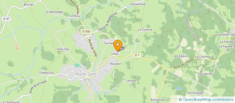 localisation de l'entreprise LA LIGUE DU SOURIRE  LE MAZET SAINT VOY