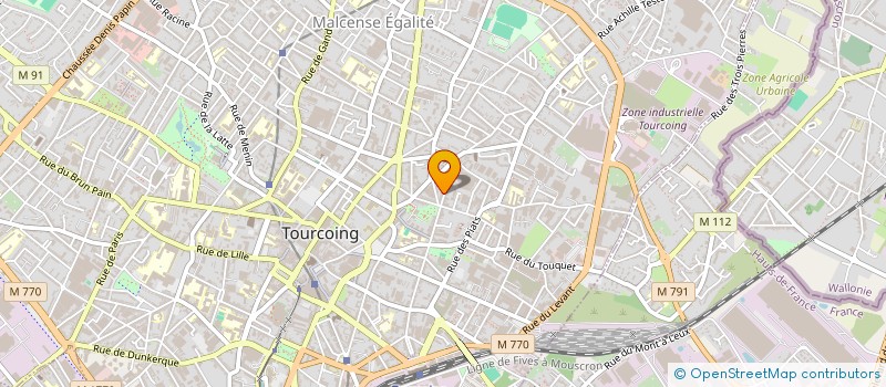 localisation de l'entreprise LA LILLOISE MERCERIE  TOURCOING