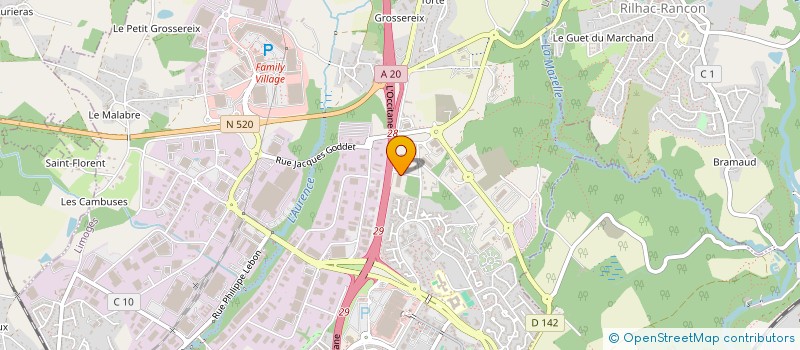 localisation de l'entreprise LA LIMOUSINE DE TRANSACTIONS à LIMOGES