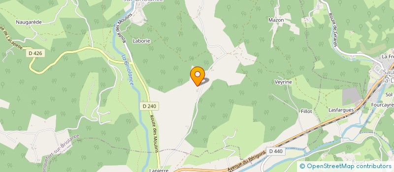 localisation de l'entreprise LA LISIERE  BLANQUEFORT-SUR-BRIOLANCE