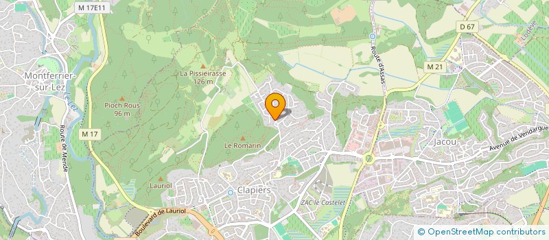 localisation de l'entreprise LA LISIERE D ASSAS  CLAPIERS